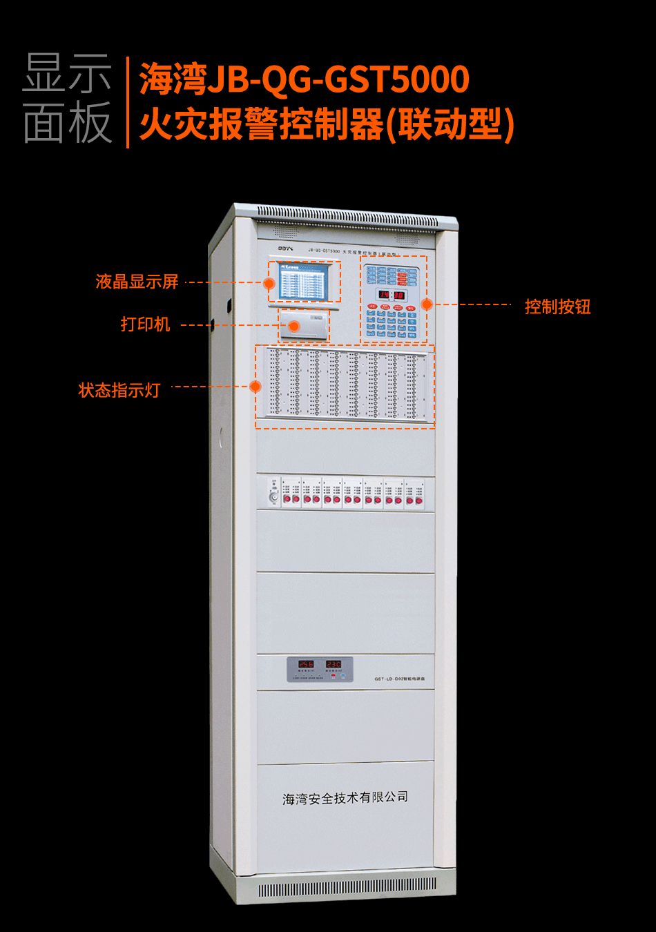 海灣JB-QG-GST5000火災報警控制器(聯動型)顯示面板