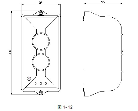 JTY-HM-GST102線(xiàn)型光束感煙火災(zāi)探測(cè)器外形示意圖